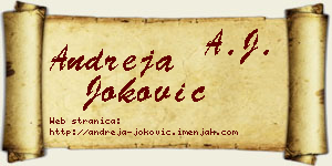 Andreja Joković vizit kartica